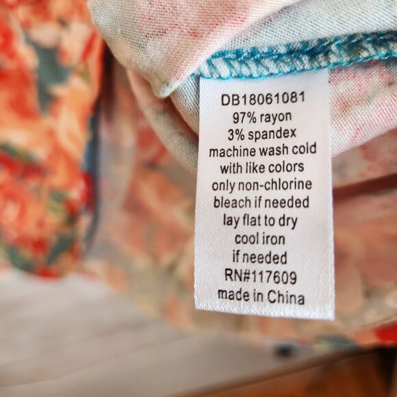 DownEast Xl Pink Floral Cottagecore Y2K Long Sleeve T-shirt - Picture 5 of 8